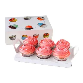 Boite en carton pour 6 Cupcakes