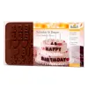Molde silicona para chocolates "letras y números" - BIRKMANN