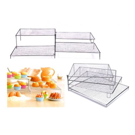 Grille à gâteaux avec 4 grilles superposables