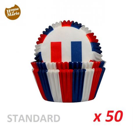 Caissettes cupcakes "France" x 50