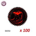 Mini-caissettes cupcakes "Vampire" x 100
