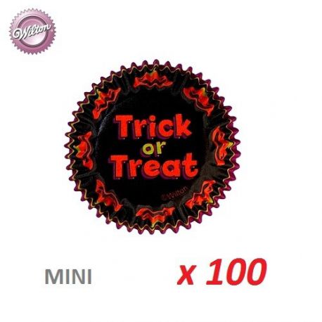 Mini-caissettes cupcakes "Trick or Treat" x 100