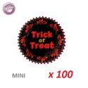 Mini-caissettes cupcakes "Trick or Treat" x 100