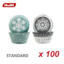 Standard Baking Cases "Snowflake"  x 100