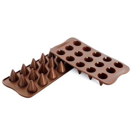 YAVO-EU Moldes de Silicona para Chocolates，5 Pzas Moldes de Silicona Antiadherente de Grado Alimenticio Truffle Mold，para Chocolate Caramelo Café 