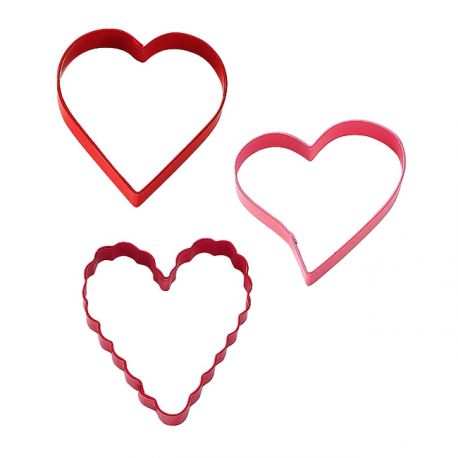 Set 3 Cookie Cutters "Heart"﻿﻿ - WILTON