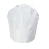 Toque de Chef jetable x 10 - modèle arrondi - BLANC