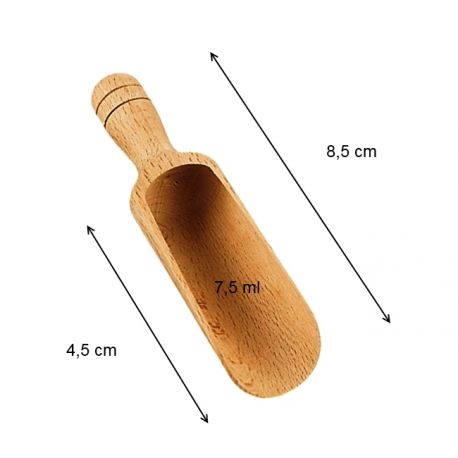 Pelle à épices en bois - 8cm