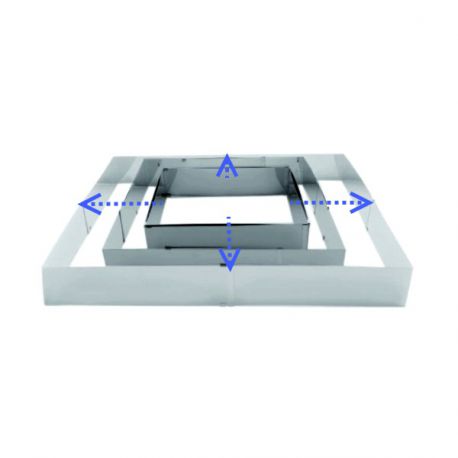 Rectangle à pâtisserie extensible - IBILI - Hauteur 6cm