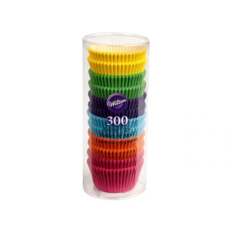 Caissettes cupcakes " Couleurs assorties" x 300 -  WILTON