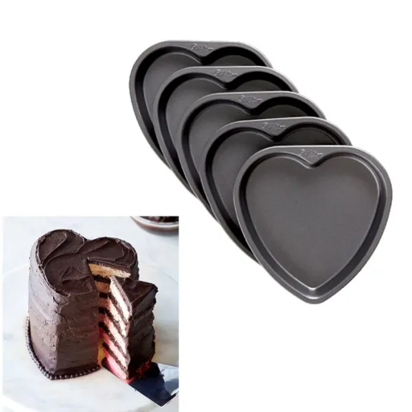 Set De 5 Moules Coeur Pour Gateau A Etages Wilton