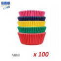 Mini-caissettes cupcakes "Couleurs assorties" x 100