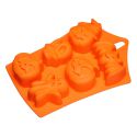 6 Cavity Silicone Mold  "Halloween"