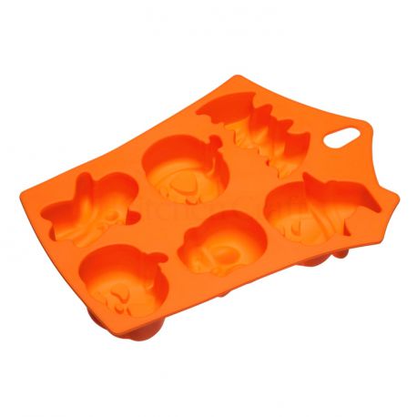 6 Cavity Silicone Mold  "Halloween"