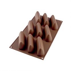 Moule silicone "Mini Bûche GIANDUIA" - 9 cavités