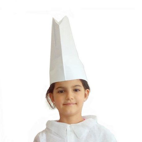 White Disposable Chefs Hat - Kids