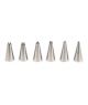 Set de 6 douilles cannelées - inox