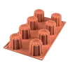 Moule silicone "Cannelé" - 8 cavités
