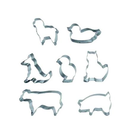 Set 7 Cookie Cutters Farm Ibili 7cm Set 7 Cookie Cutters Farm Ibili 7cm, Farm Cookie Cutters
