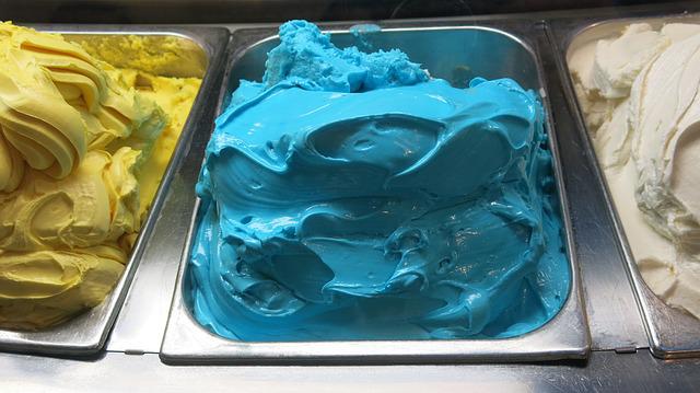 glaces colorées