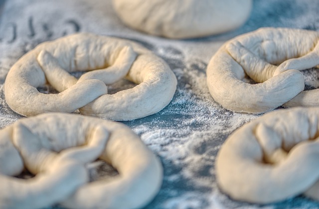 Préparation des bretzels